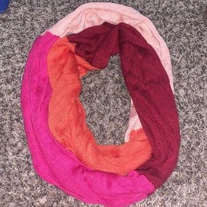 Multicolored infinity scarf